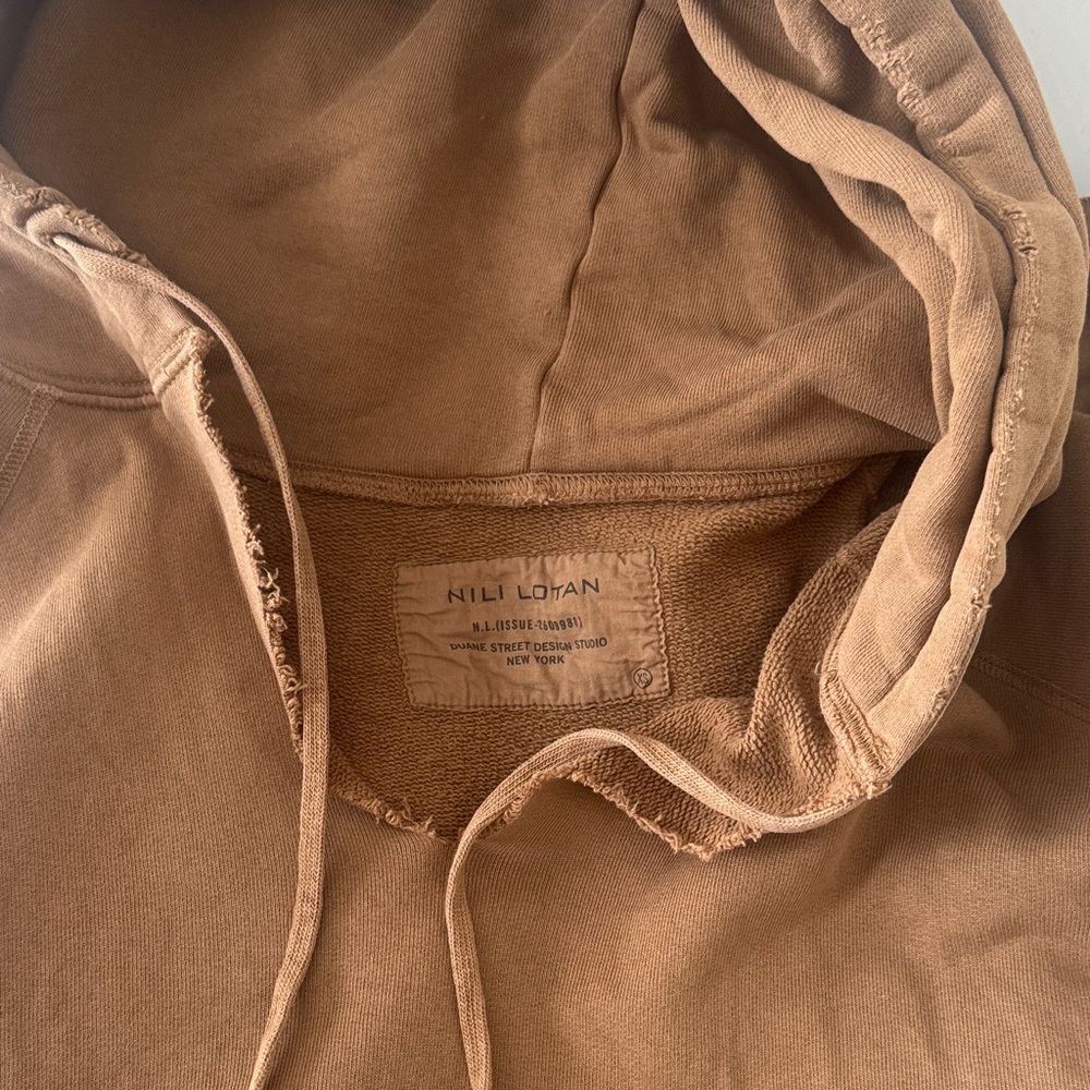 Nili Lotan Mocha Brown Hoodie with Front Pockets XS new - Picture 2 of 8